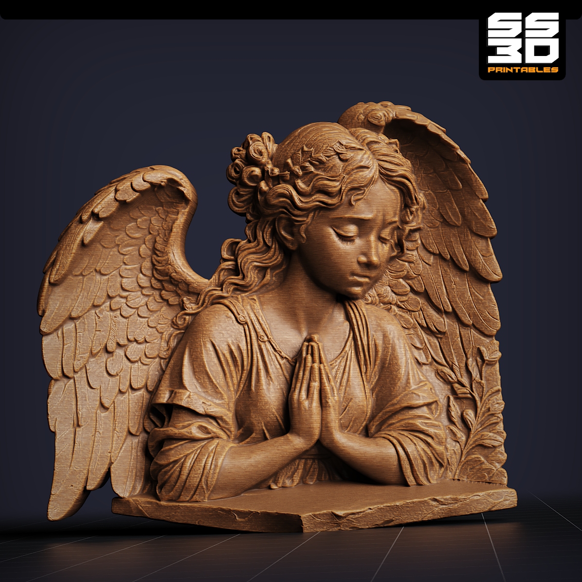 Angel 3D Relief – 3d printable and cnc