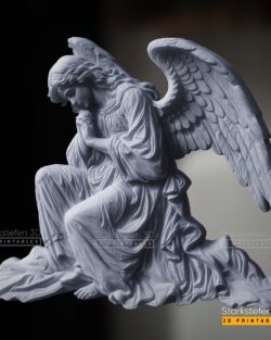 Angel praying relief cnc and stl