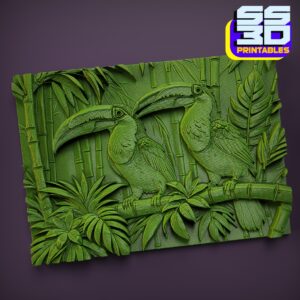 Taucon Bas relief wall decor stl
