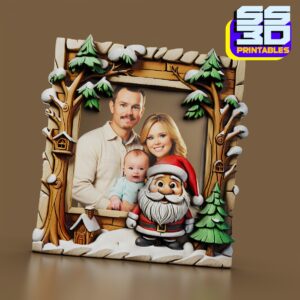 Christmas Photo frame decor 3d printable