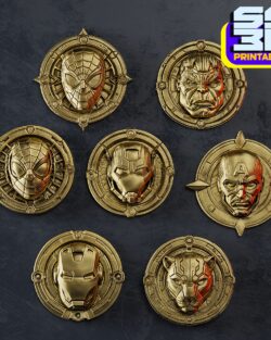 Super Hero Badge Collection stl