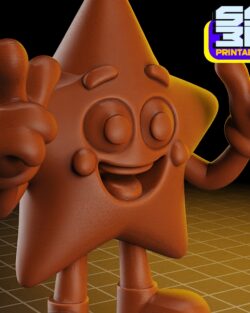 Cheerful Star Smiley Emoji 3D Printable STL for Your Space