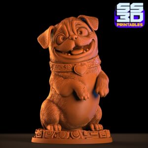 Pug Dog 3D Printable STL File