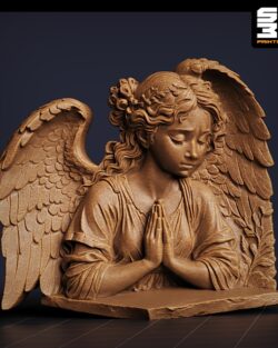 Angel 3D Relief – 3d printable and cnc