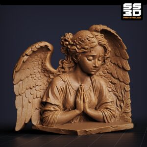 Angel 3D Relief – 3d printable and cnc