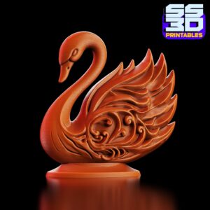 Elegant Swan 3D Printable Decor