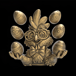 Easter Chick Decor – 3D Model for CNC and 3D Printing