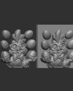 Easter Chick Decor – 3D Model for CNC and 3D Printing