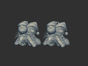 Jack Skellington and Grinch 3D Bas-Relief Model for CNC and 3D Printing - Image 2