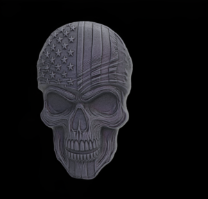Patriotic Skull 3D Model for CNC and 3D Printing | Bas-Relief Engraving - Image 2