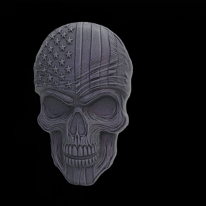 Patriotic Skull 3D Model for CNC and 3D Printing | Bas-Relief Engraving