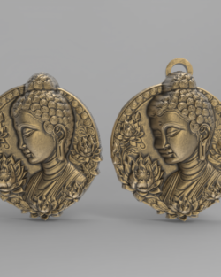 Buddha Pendant 3D Model – STL File for 3D Printing & CNC Engraving