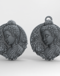 Buddha Pendant 3D Model – STL File for 3D Printing & CNC Engraving