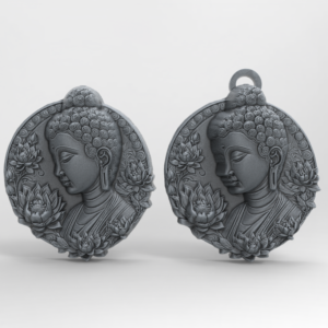 Buddha Pendant 3D Model – STL File for 3D Printing & CNC Engraving