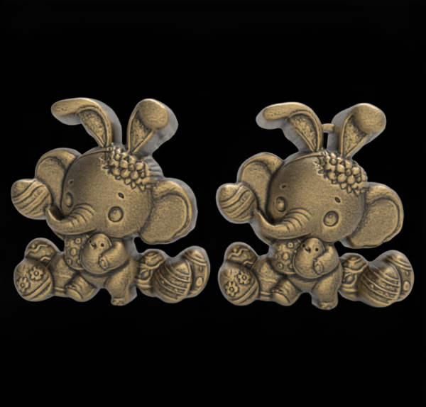Easter Elephant 3D Model - STL File for 3D Printing & CNC Engraving