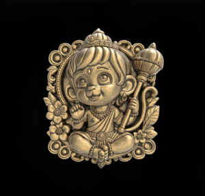 Baby Hanuman 3D Model - STL File for 3D Printing & CNC Carving