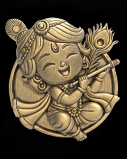 Baby Krishna 3D Model – STL File for 3D Printing & CNC Carving