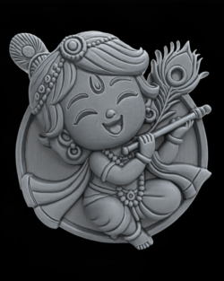 Baby Krishna 3D Model – STL File for 3D Printing & CNC Carving