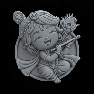 Baby Krishna 3D Model – STL File for 3D Printing & CNC Carving