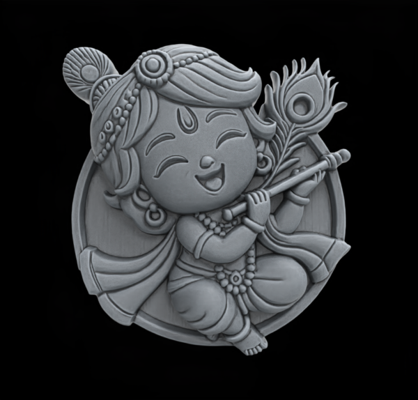 Baby Krishna 3D Model - STL File for 3D Printing & CNC Carving - Image 2