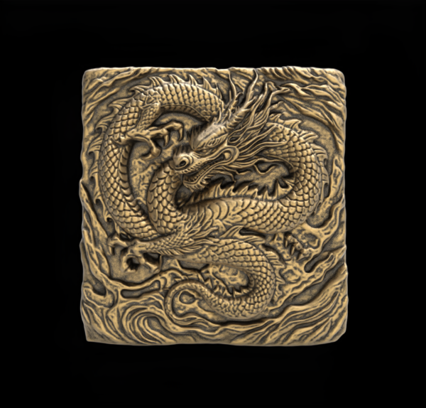 Dragon Bas-Relief Artwork STL File for 3D Printing & CNC Engraving