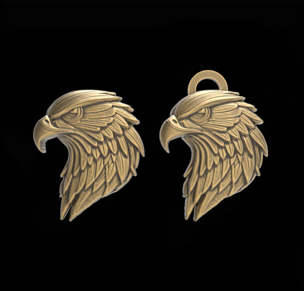 Eagle Head 3D Model for CNC Carving and Jewelry Design