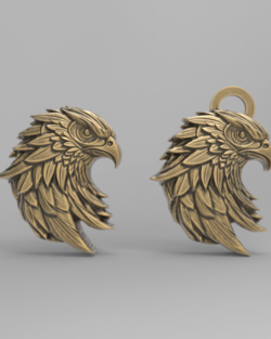 Eagle Head 3D Model for CNC Carving and Jewelry Design
