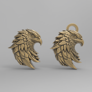 Eagle Head 3D Model for CNC Carving and Jewelry Design