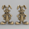 Goofy Bunny Easter Decor STL File for 3D Printing & CNC Engraving