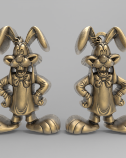 Goofy Bunny Easter Decor STL File for 3D Printing & CNC Engraving