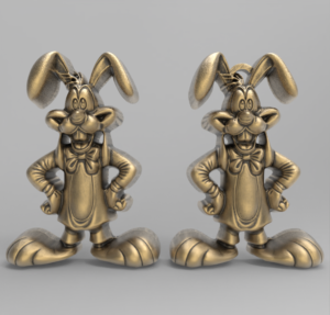 Goofy Bunny Easter Decor STL File for 3D Printing & CNC Engraving