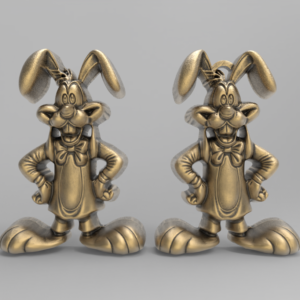 Goofy Bunny Easter Decor STL File for 3D Printing & CNC Engraving