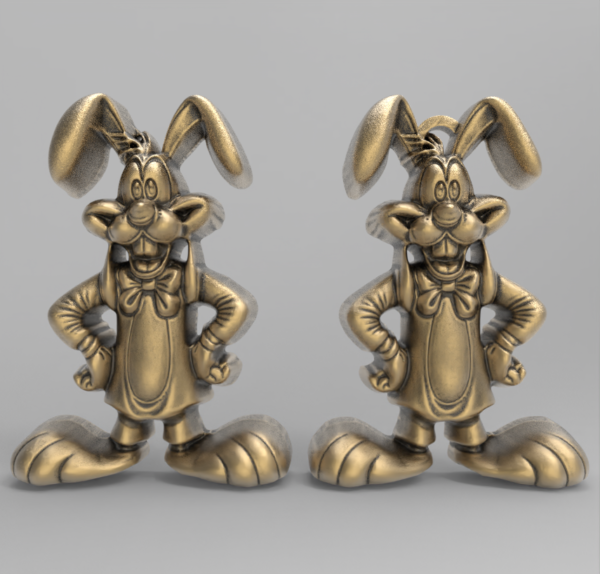 Goofy Bunny Easter Decor STL File for 3D Printing & CNC Engraving