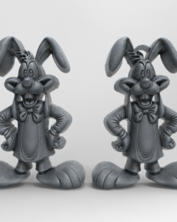Goofy Bunny Easter Decor STL File for 3D Printing & CNC Engraving