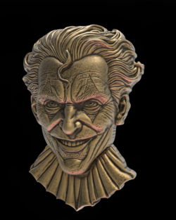 Joker Face Bas-Relief 3D Model for CNC and 3D Printing