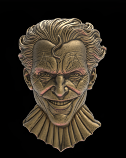 Joker Face Bas-Relief 3D Model for CNC and 3D Printing