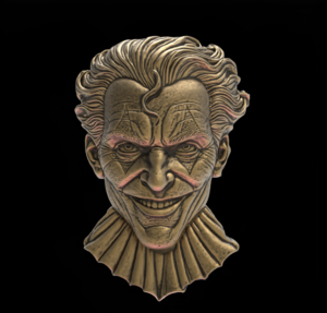 Joker Face Bas-Relief 3D Model for CNC and 3D Printing