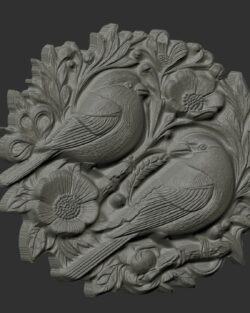 love birds walldeor cnc and 3dprinting