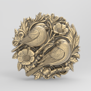 love birds walldeor cnc and 3dprinting
