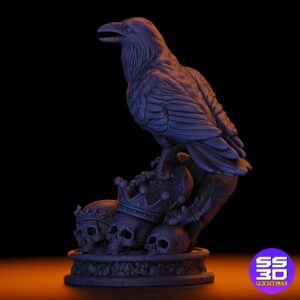 Raven 3D Sculpture Art – High-Detail Printable STL File - Image 3