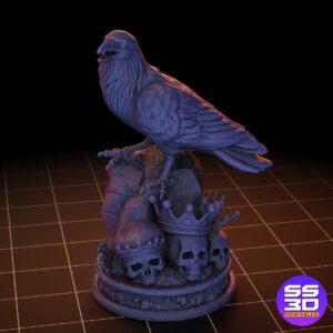 Raven 3D Sculpture Art – High-Detail Printable STL File