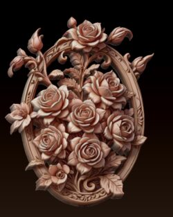 Rose Relief Decor – 3D Printable & CNC STL