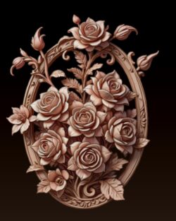 Rose Relief Decor – 3D Printable & CNC STL