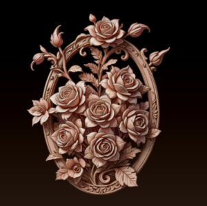Rose Relief Decor – 3D Printable & CNC STL