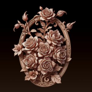 Rose Relief Decor – 3D Printable & CNC STL