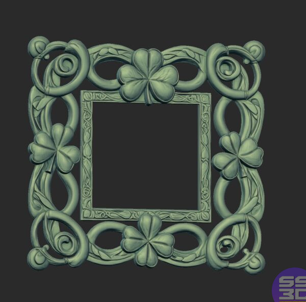 Shamrock St. Patrick’s Day Custom Photo Frame – 3D Printable STL - Image 4