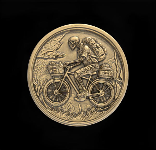 Skeleton Cyclist 3D Model for CNC Bas-Relief and 3D Printing