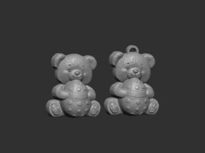 Teddy Bear with Easter Egg 3D Model for CNC Carving and 3D Printing - Image 2