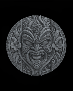 tiki mask wall decor 2