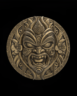 tiki mask wall decor 2